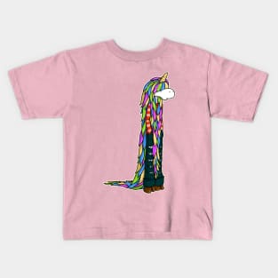 Long mane unicorn Kids T-Shirt